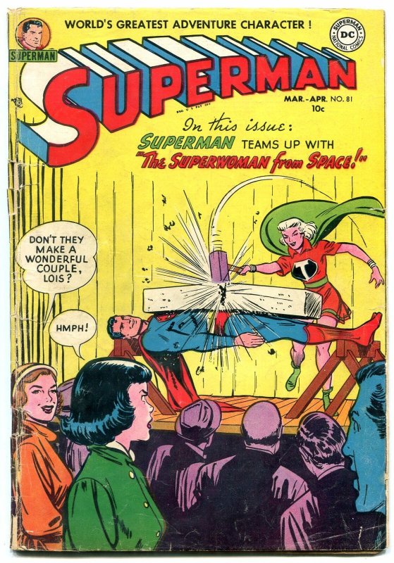 Superman #81 1953-Superwoman From Space-GOLDEN AGE comic book-g/vg