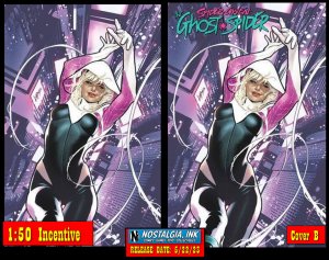 SPIDER-GWEN GHOST SPIDER #1 CVR B + 1:50 VILLALOBOS VIRGIN PRESALE PROSHIPS 5/22