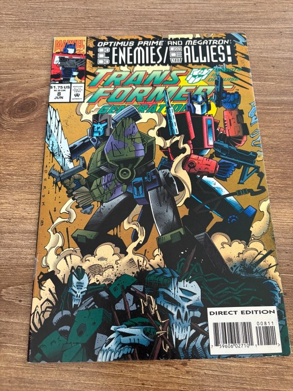 Transformers Generation 2 # 8 VF Marvel Comic Book Optimus Prime 8 J441
