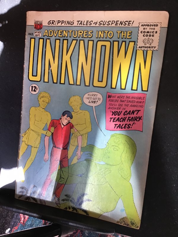 Adventures into the Unknown #143 (1963)  you can’t teach fairytales! VG wow