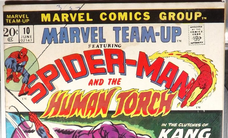 MARVEL TEAM-UP #10 GD Spider-Man Human Torch Kang The Conqueror 1973 Marvel MCU 