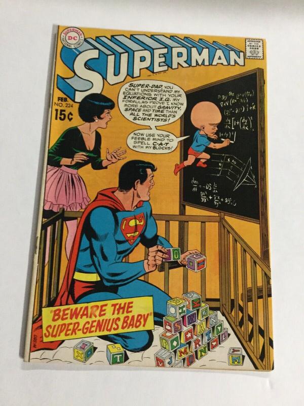 Superman 224 Vf Very Fine 8.0 DC Comics