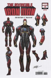 Invincible Iron Man #18 - 1 in 10 Pepe Larraz Design Variant