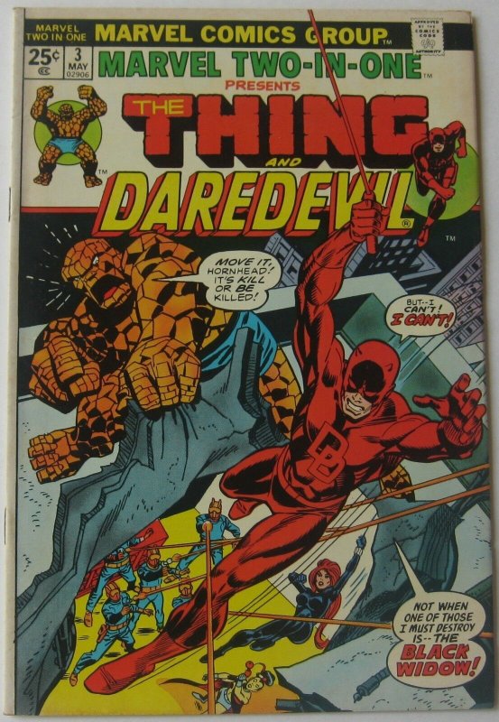 Marvel Two-In-One #3 (May 1974, Marvel), VFN-NM, Daredevil & Black Widow