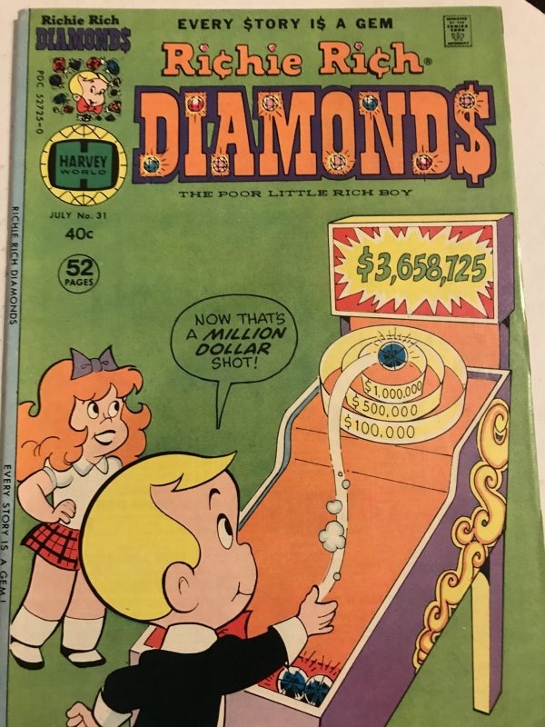 RICHIE RICH DIAMONDS #31 : Harvey 7/77 VF-; LittLe Lotta story, Skeet ball cv.