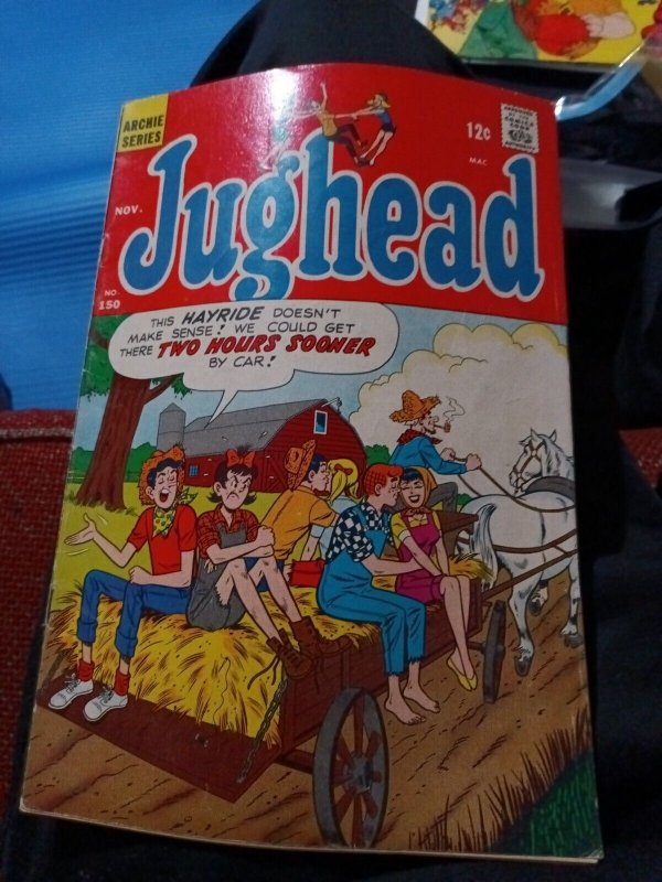 Jughead #150 mlj comics 1967 silver age archie Hayride Cover! Betty and veronica