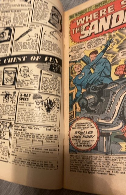 Fantastic Four #61 where stalks the sandman