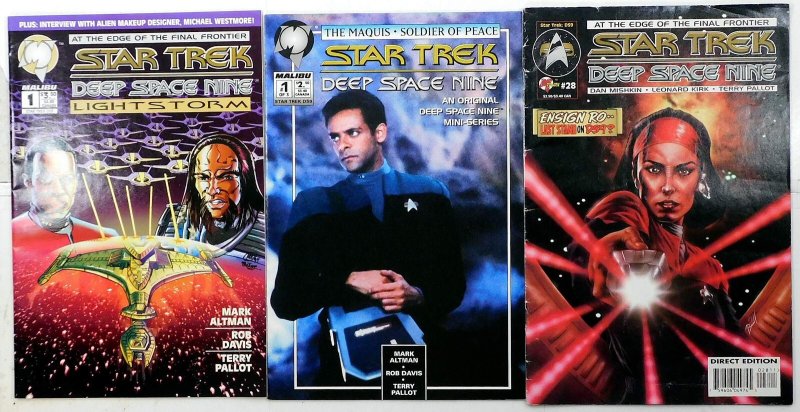 Star Trek: Deep Space Nine Lot 3 #28, Lightstorm 1, Maquis 1 1994 Malibu Comics