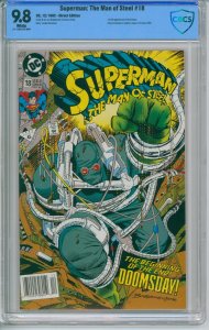 DC Comics Superman Man Of Steel #18 CBCS 9.8 1st Full Appearance Of Doomsday