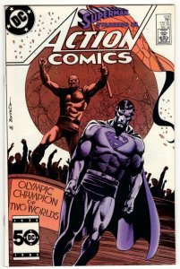 Action Comics #574 Classic Copper Superman! High Grade DC