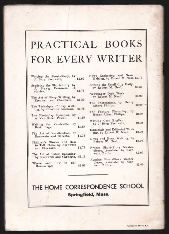Writer's Monthly 1/1942-Information for professional writers-markets looking for
