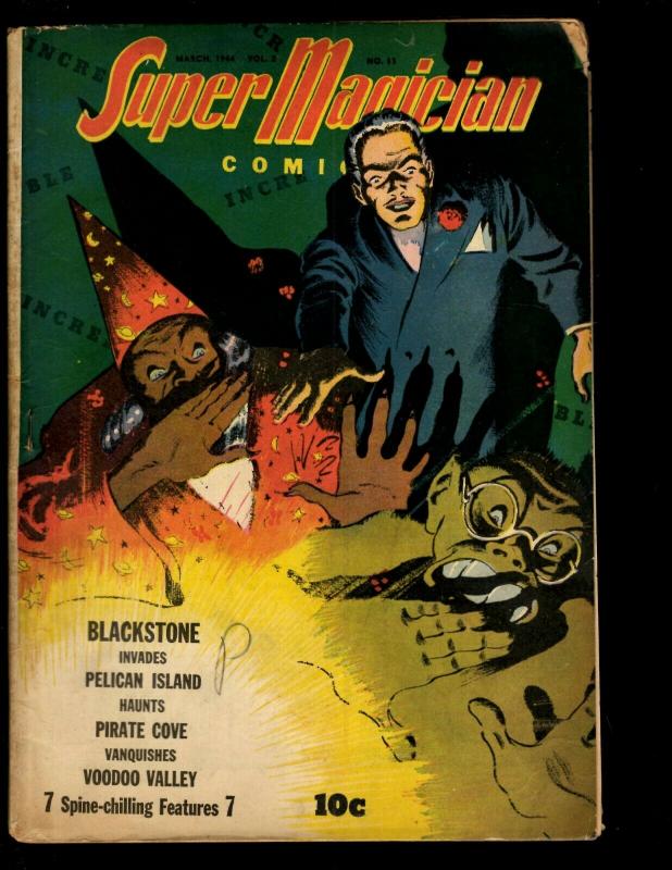 Super Magician Comics Vol. # 2 # 11 VG/FN 1944 Golden Age Comic Book Voodoo NE3