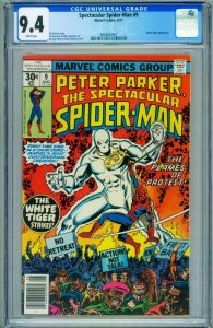 SPECTACULAR SPIDER-MAN #9 CGC 9.4 MARVEL-White Tiger-comic book-3804842007