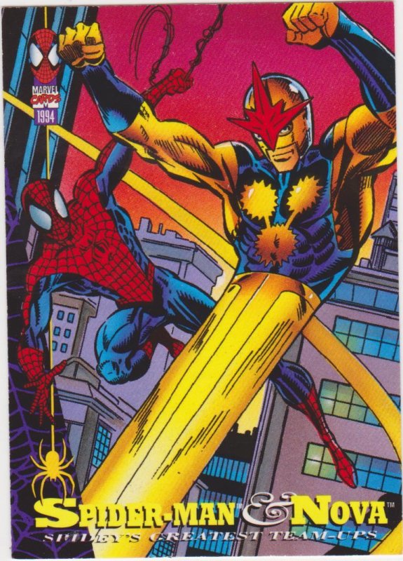 1994 Fleer Spider-Man #94 Spider-man and Nova