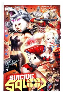 Suicide Squad #1 Cover F Nathan Szerdy SIGNED/REMARKED Trade Variant.