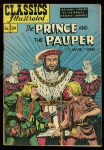 CLASSICS ILLUSTRATED #29 HRN 60-PRINCE AND PAUPER-TWAIN FN/VF