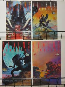 ALIENS GENOCIDE 1-4  ARTHUR SUYDAM  classic cover gallery Complete Series!