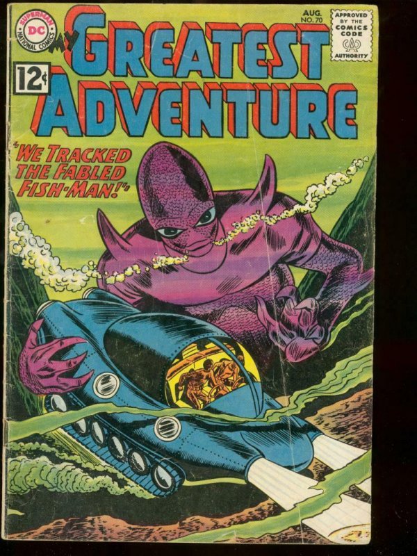 MY GREATEST ADVENTURE DC COMICS #70 FISH-MAN 1962 COVER VG