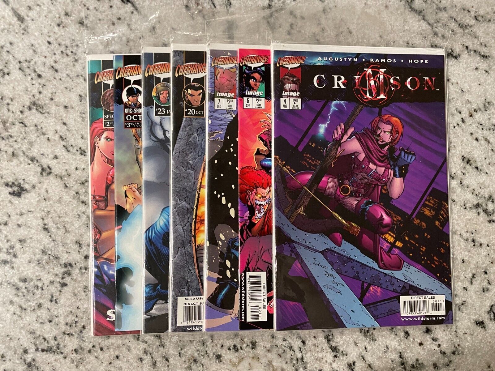 7 Crimson Image Cliffhanger Comic Books # 4 5 7 20 23 + One Shot