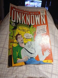 Adventures Into the Unknown #142 August 1963 Silver Age Horror Scifi Comics Acg