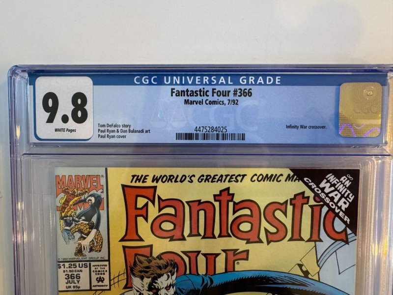 Fantastic Four #366 CGC 9.8 (1992)