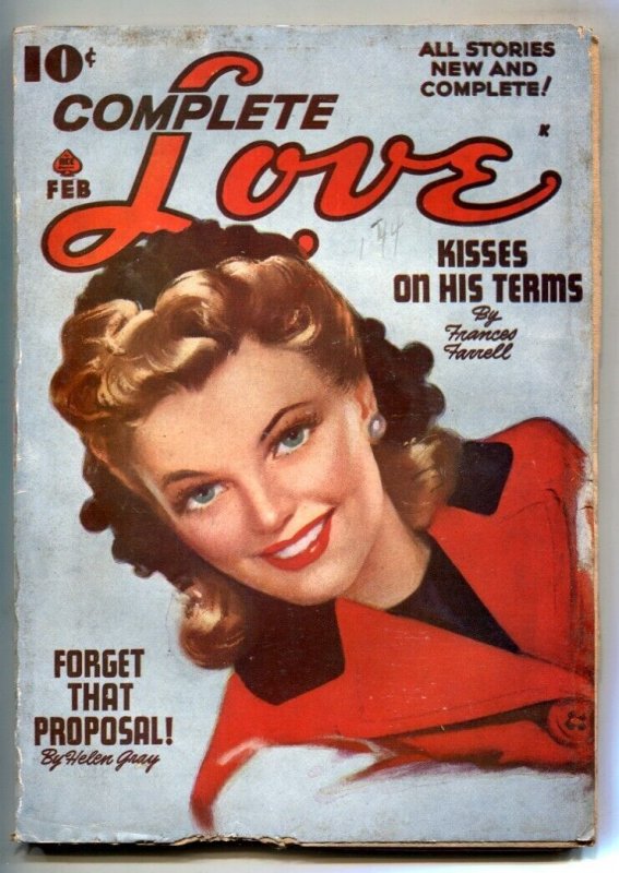 Complete Love Pulp February 1944- Helen Gray Frances Farrell