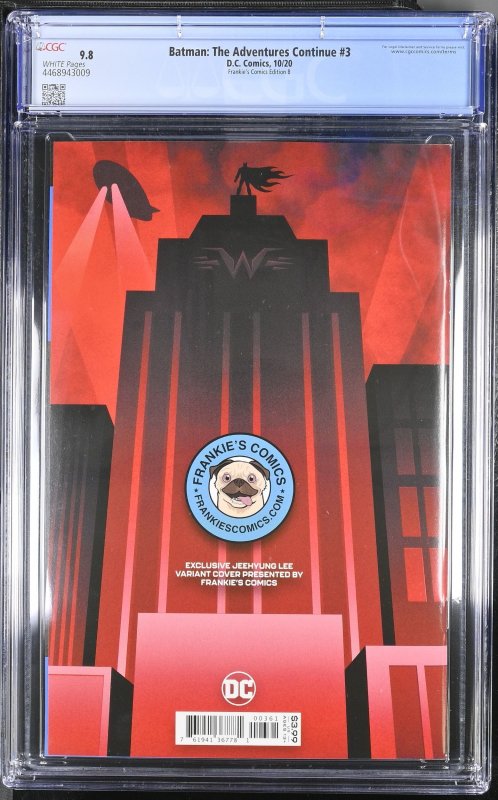 Batman: The Adventures Continue #3 Lee Virgin Cover B (2020) CGC 9.8