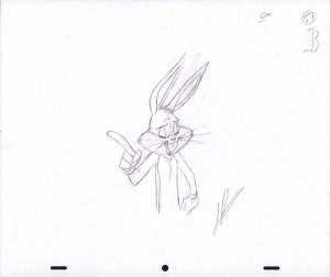 Bugs Bunny Animation Pencil Art - 51 - Wagging Finger