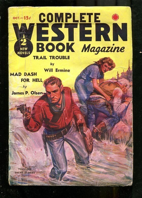 COMPLETE WESTERN PULP-1937-OCT-JAMES P OLSEN-GUN BATTLE G