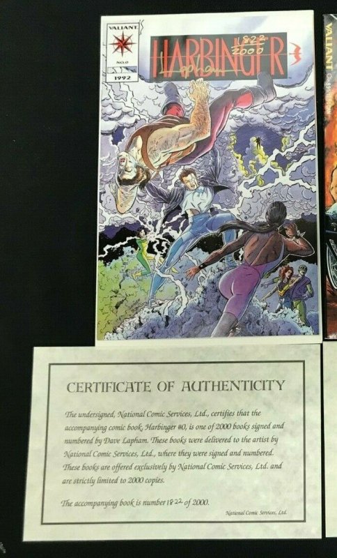 HARBINGER 2PC LOT! SIGNED & NUMBERED!! 1992