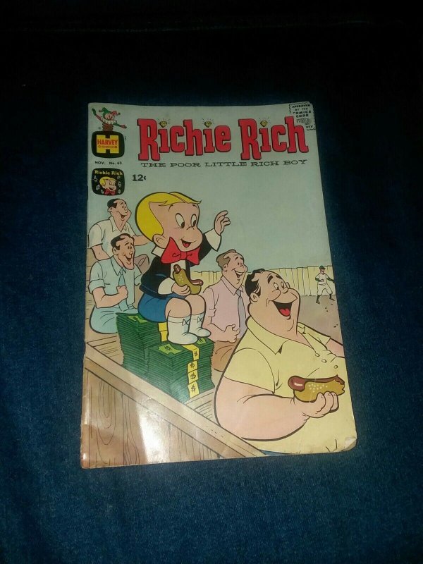 RICHIE RICH #63 HARVEY 1967 LITTLE DOT & LOTTA silver age comics poor rich boy