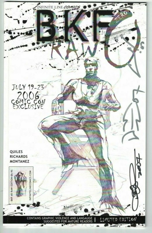 BFK #0 VF raw edition signed by Quiles, Richards, Montanez Bare Knuckled Fighter 