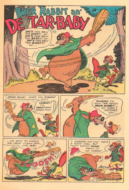 DISNEY'S UNCLE REMUS & TALES OF BR'ER RABBIT (1946) Dell 4-Color #129  8.0 VF