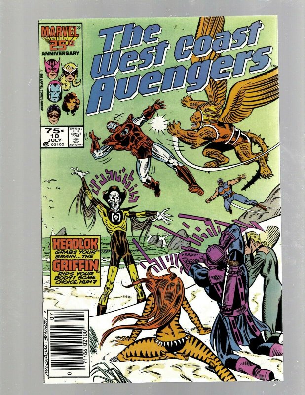 12 The West Coast Avengers Marvel Comic Books #1 3 4 5 7 8 10 11 12 13 15 16 GB2