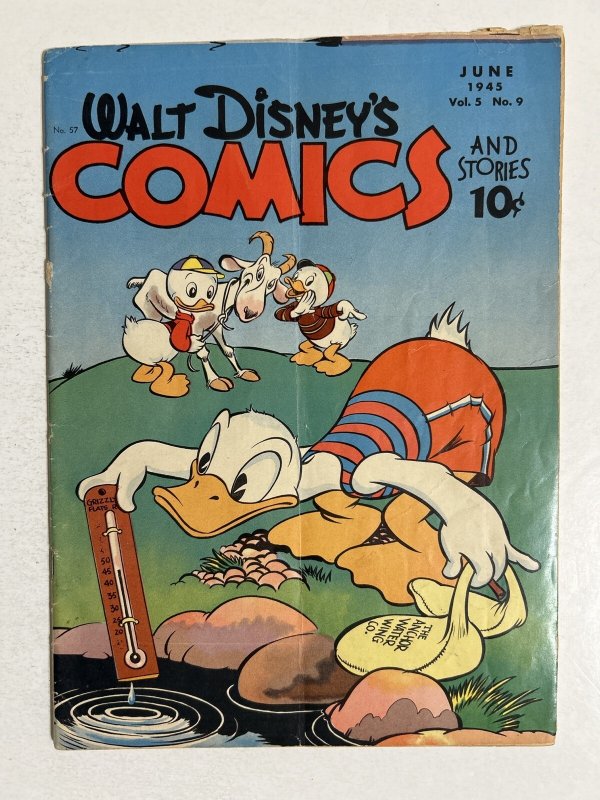 Walt Disney's Comics and Stories #57 G/VG 3.0 Donald Duck by Carl Barks 1945