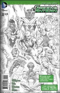 Green Lantern (2011) 22-D Rags Morales 1:25 Connecting Sketch Cover VF/NM