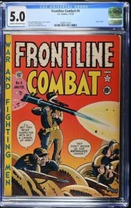 Frontline Combat #4 1952 EC Comics CGC 5.0 Used in Seduction of the Innocent