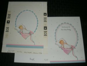 CONGRATULATIONS Welcome to the New Baby 5.25x7 Greeting Card Art #1804