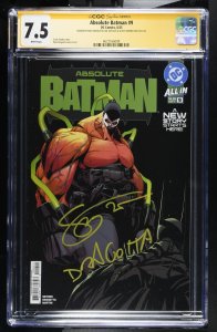 ABSOLUTE BATMAN #9 1ST PRINT NICK DRAGOTTA/SCOTT SNYDER 2X SIGNED CGC SS 7.5
