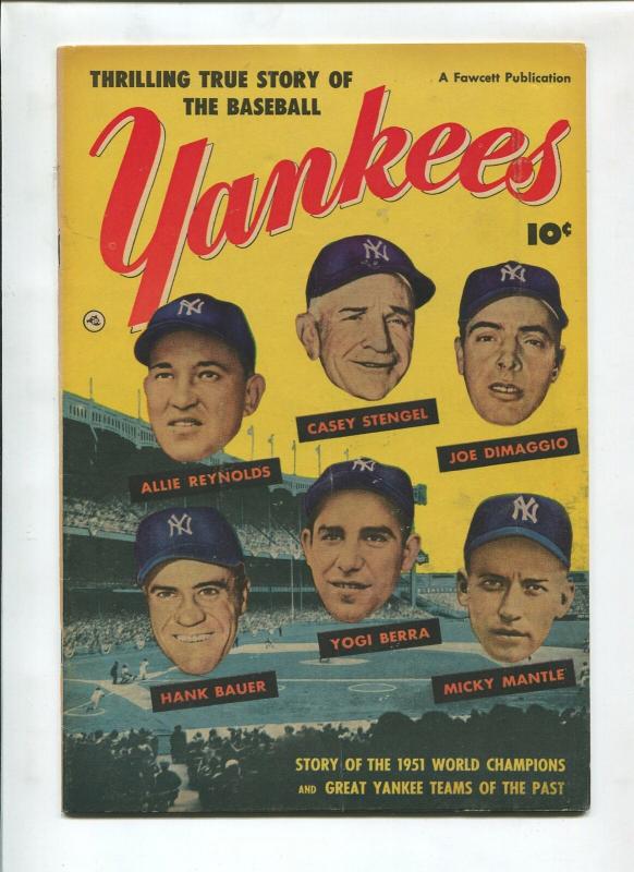 THRILLING TRUE STORY OF THE BASEBALL YANKEES 1952-JOE DIMAGGIO-HANK BAUER-VF 