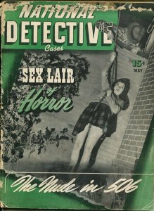 CRIME DETECTIVE-MAY 1943-SPICY-MURDER-KIDNAP-RAPE-SEX-poor P