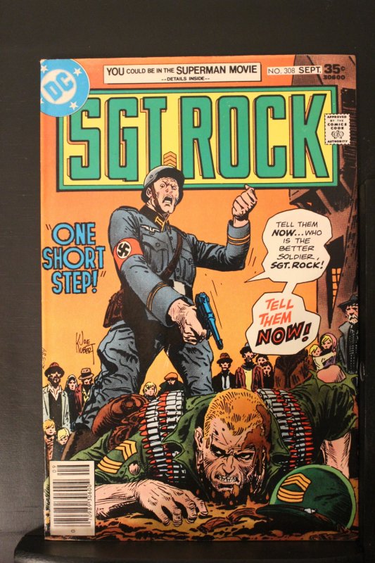 Sgt. Rock #308 (1977) High-Grade NM- Easy Co.  Joe Kubert Cover Art Wow!