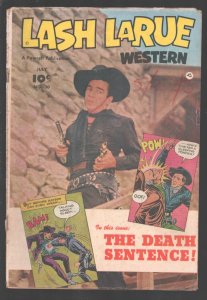 Lash LaRue Western #30  1952 - Fawcett  -VG - Comic Book