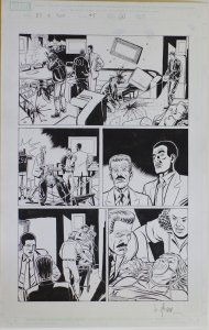 DAVE LAPHAM original art, DAREDEVIL vs PUNISHER #5 pg 4, 2005,11x17, David