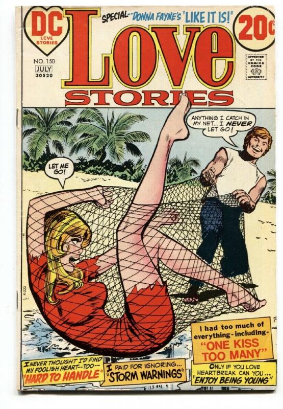 LOVE STORIES #150-D.C. VG  ROMANCE-SILVER AGE-WOMAN CAUGHT IN NET!