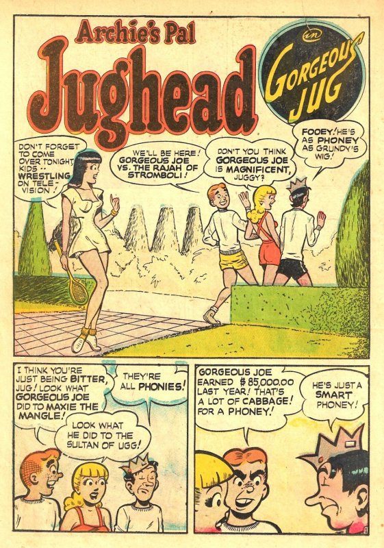 ARCHIE'S PAL JUGHEAD #2 (1950) 4.0 VG  Golden Age Teenage Humor!!