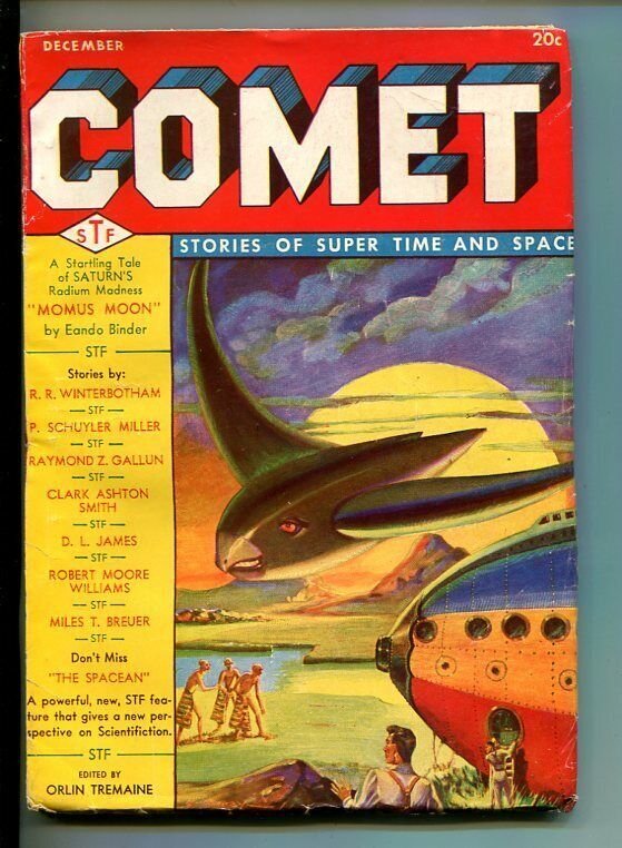 COMET-#1-DEC1940-PULP-SCI-FI-ROCKET SHIP-SOUTHERN STATES PEDIGREE-vg/fn
