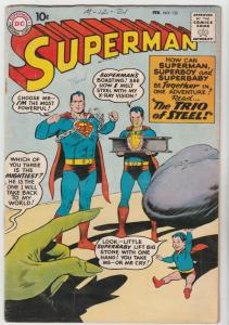 Superman #135 (Feb-60) VG+ Affordable-Grade Superman, Jimmy Olsen,Lois Lane, ...