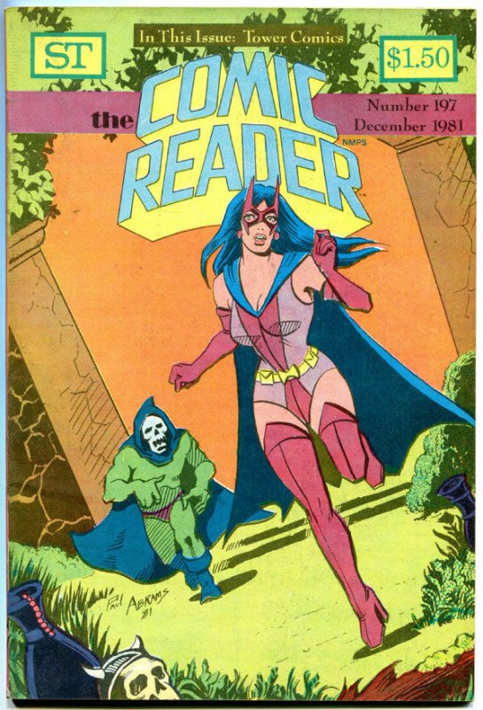 COMIC READER #197, VF+, Huntress, Paul Abrams, Fanzine, 1981, more in store