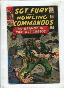 SGT. FURY #33 - THE GRANDEUR THAT WAS GREECE! - (6.5) 1966